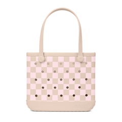 Baby Bogg Bag - Checkered Linen/ Pink Marshmallow